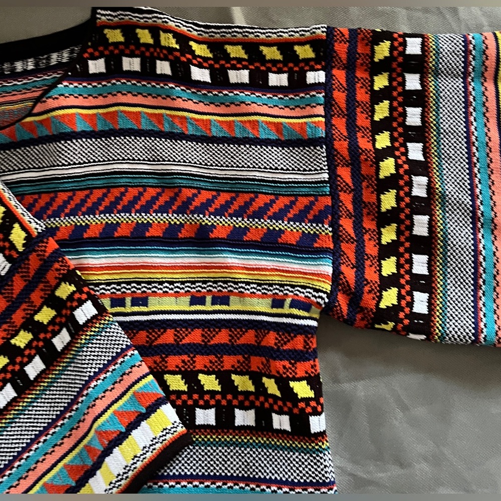 Emilio Pucci Multicolor Intricate Line Design Jersey Cropped Top